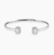 Emerald Lab Diamond ( 1 ct. tw) Open Bangle Bracelet 18K Gold