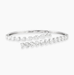 Pear & Heart Lab Diamond ( 3.5 ct. tw) Bangle Bracelet 18K Gold