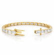 Emerald East-West Tennis Lab Diamond Bracelet (5 ct. tw.) 18K Gold
