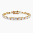 Emerald East-West Tennis Lab Diamond Bracelet (5 ct. tw.) 18K Gold