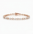 Marquise and Round Tennis Lab Diamond Bracelet (4 ct. tw.) 18K Gold