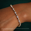 Marquise and Round Tennis Lab Diamond Bracelet (4 ct. tw.) 18K Gold