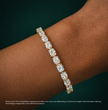 Oval East-West Tennis Lab Diamond Bracelet (7  ct. tw.) 18K Gold