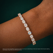 Oval East-West Tennis Lab Diamond Bracelet (7  ct. tw.) 18K Gold