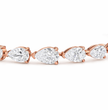 Pear East-West Tennis Lab Diamond Bracelet (6 ct. tw.) 18K Gold