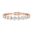 Pear East-West Tennis Lab Diamond Bracelet (6 ct. tw.) 18K Gold