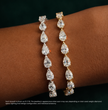Pear East-West Tennis Lab Diamond Bracelet (6 ct. tw.) 18K Gold
