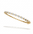 Pear East-West Tennis Lab Diamond Bracelet (6 ct. tw.) 18K Gold