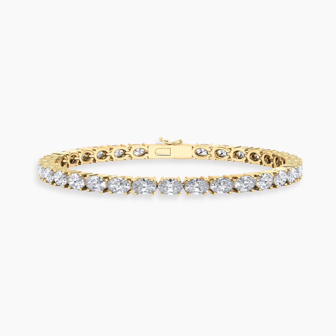 Oval East-West Tennis Lab Diamond Bracelet (7  ct. tw.) 18K Gold