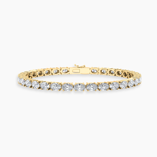 Oval East-West Tennis Lab Diamond Bracelet (10 ct. tw.) 18K Gold
