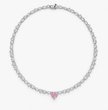Alma Pink Heart Lab Diamond ( 24 ct. tw. ) Necklace (16 in.) 18K White Gold