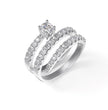 Amin Triple Band Unique Lab Grown Diamond Engagement Ring in 18k Gold - Round - 1 ct
