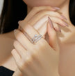 Amin Triple Band Unique Lab Grown Diamond Engagement Ring in 18k Gold - Round - 1 ct