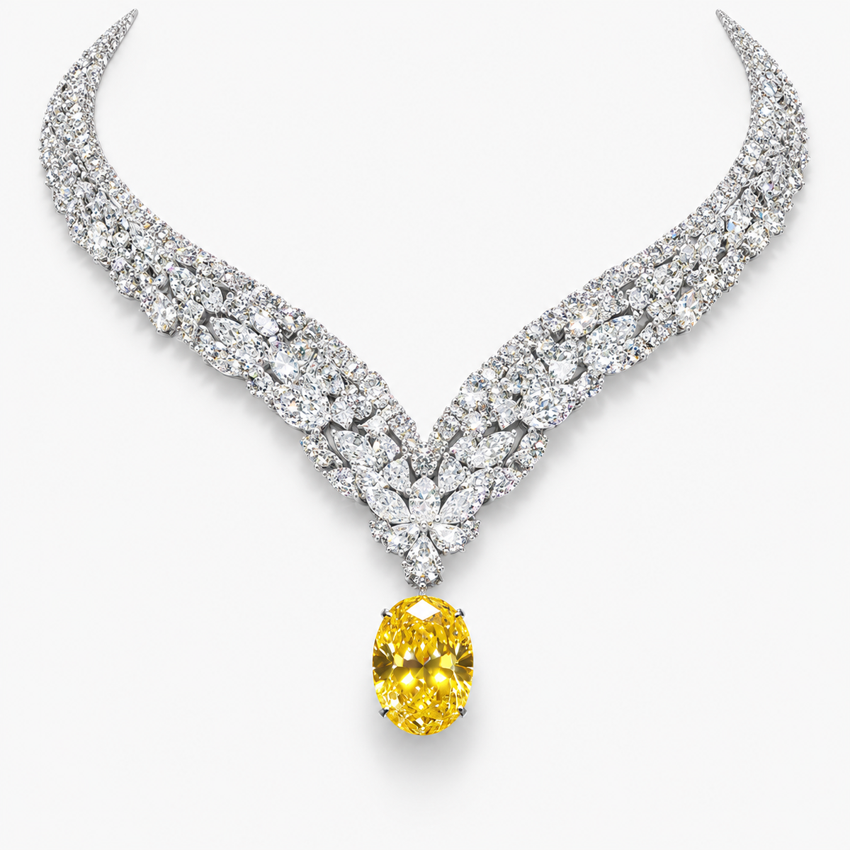 Dahya High Jewllery Lab Diamond (90 ct. total ) Necklace (17 in.) 18K White Gold
