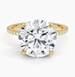 ecomposer-view with diamond shape-round, ecomposer-metal type-yellow-gold-18k