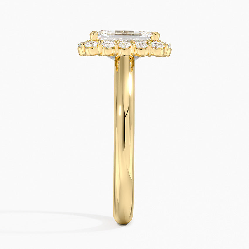 ecomposer-metal type-yellow-gold-18K,ecomposer-ring setting-halo