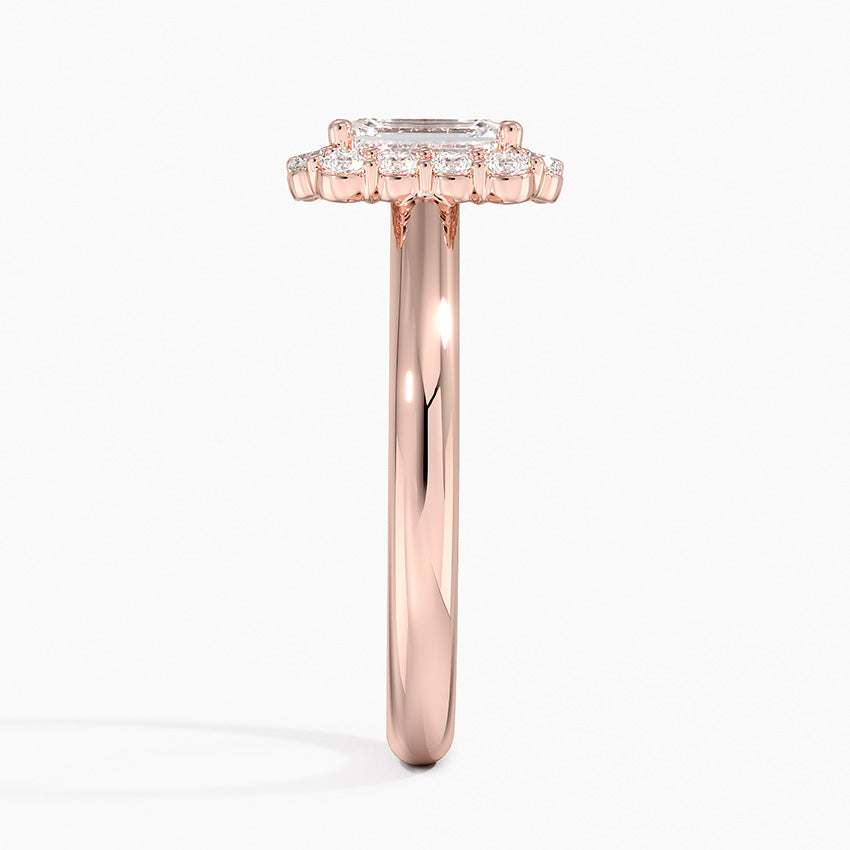 ecomposer-view with diamond shape-emerald,ecomposer-size-1-ct,ecomposer-metal type-rose-gold-18k