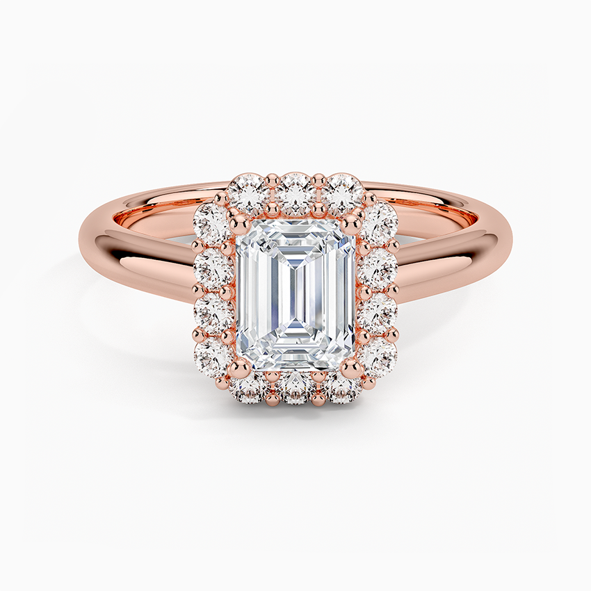 ecomposer-metal type-rose-gold-18K,ecomposer-ring setting-halo