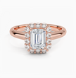 ecomposer-view with diamond shape-emerald,ecomposer-size-1-ct,ecomposer-metal type-rose-gold-18k