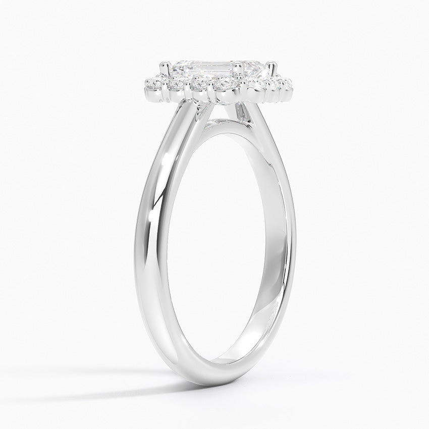 ecomposer-view with diamond shape-emerald,ecomposer-size-1-ct,ecomposer-metal type-white-gold-18k