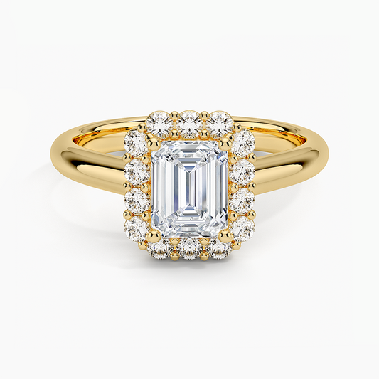 ecomposer-view with diamond shape-emerald,ecomposer-size-1-ct,ecomposer-metal type-yellow-gold-18k