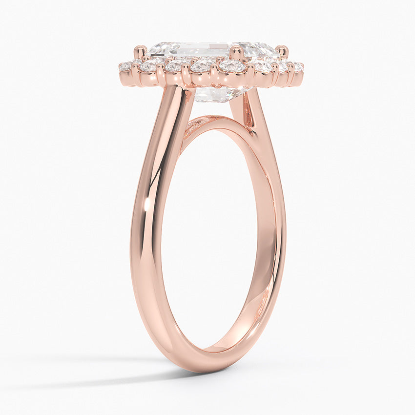 ecomposer-metal type-rose-gold-18K,ecomposer-ring setting-halo