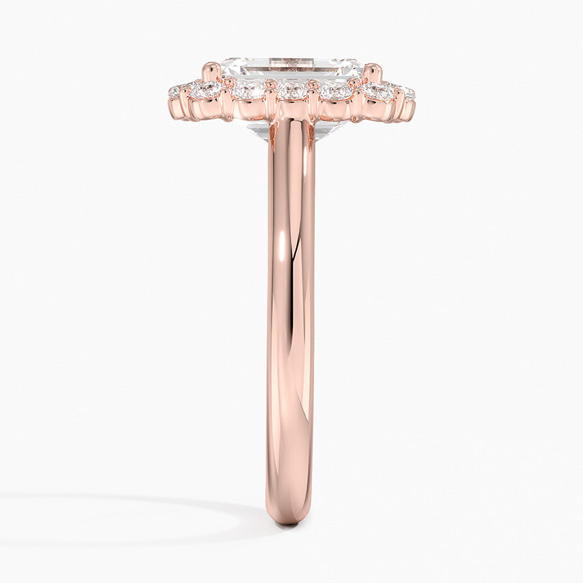 ecomposer-metal type-rose-gold-18K,ecomposer-ring setting-halo