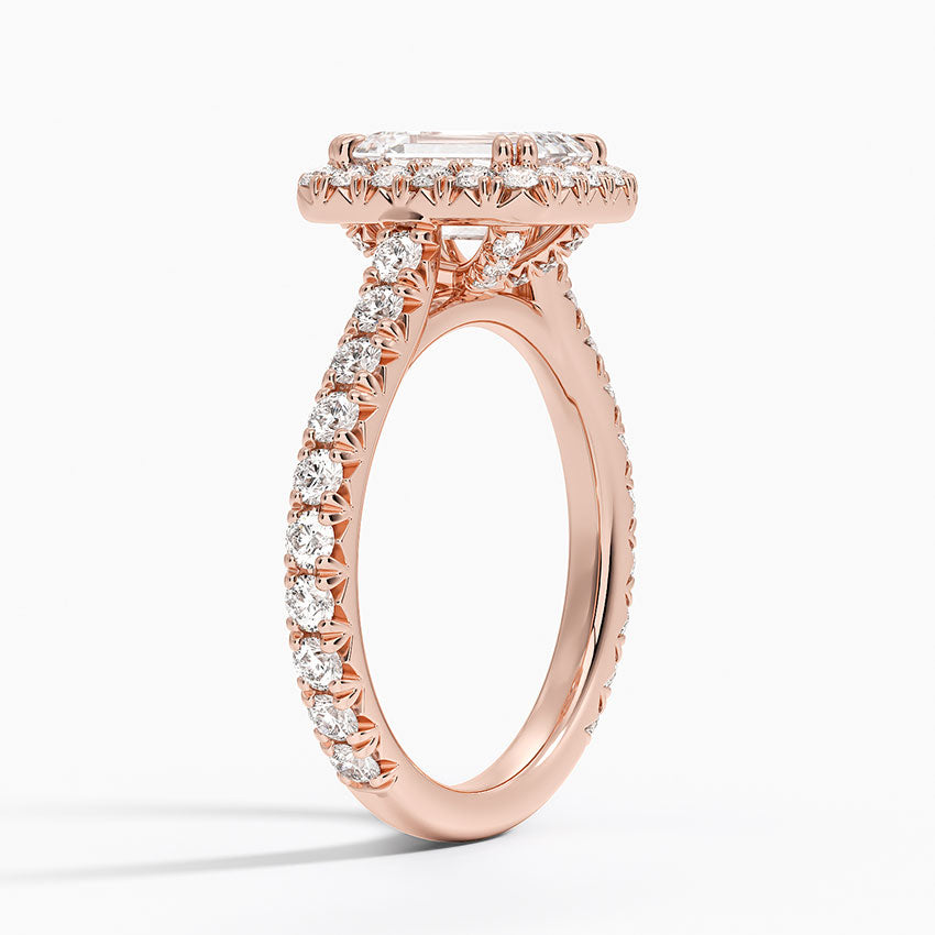 ecomposer-metal type-rose-gold-18K,ecomposer-ring setting-halo-pave