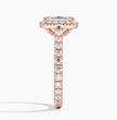 ecomposer-metal type-rose-gold-18K,ecomposer-ring setting-halo-pave