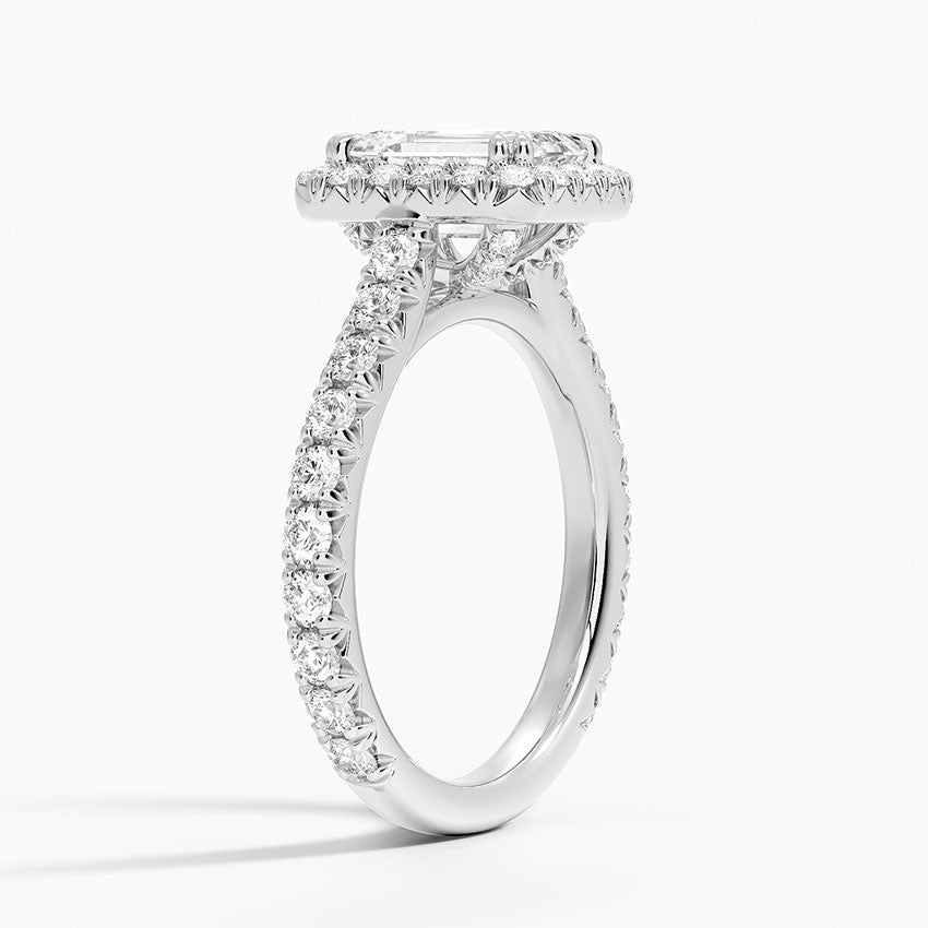 ecomposer-metal type-white-gold-18K,ecomposer-ring setting-halo-pave