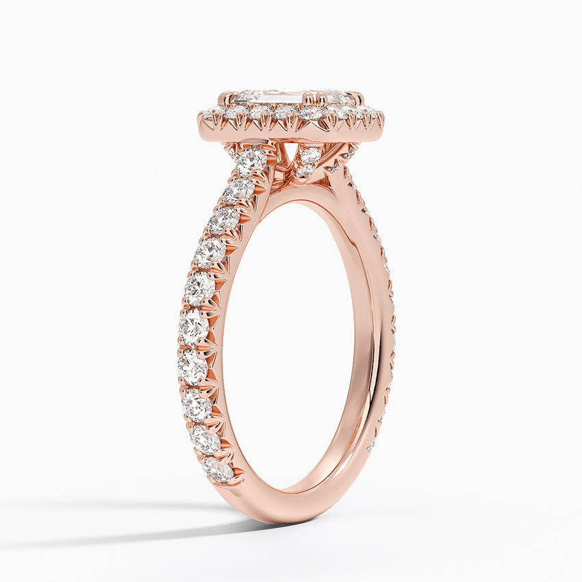 ecomposer-metal type-rose-gold-18K,ecomposer-ring setting-halo-pave