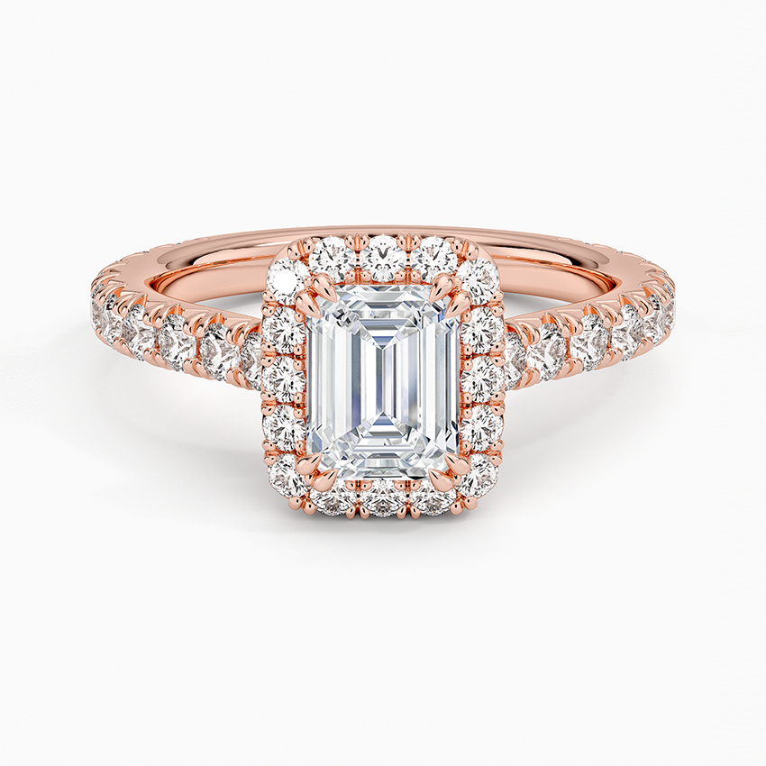 ecomposer-metal type-rose-gold-18K,ecomposer-ring setting-halo-pave