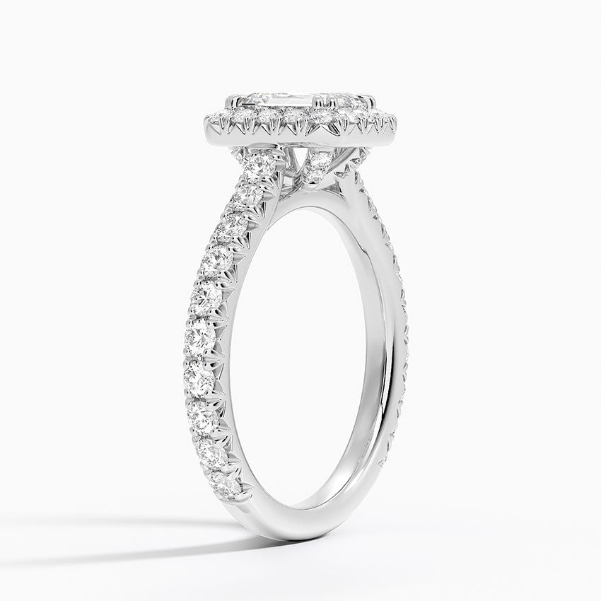 ecomposer-metal type-white-gold-18K,ecomposer-ring setting-halo-pave