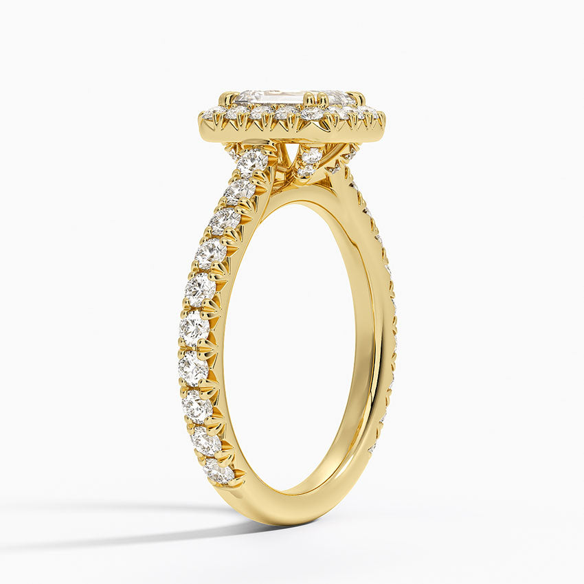 ecomposer-view with diamond shape-emerald,ecomposer-size-1-ct,ecomposer-metal type-yellow-gold-18k