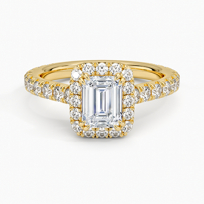 ecomposer-metal type-yellow-gold-18K,ecomposer-ring setting-halo-pave