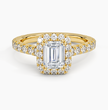 ecomposer-metal type-yellow-gold-18K,ecomposer-ring setting-pave-halo