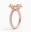 ecomposer-metal type-rose-gold-18K,ecomposer-ring setting-halo-pave