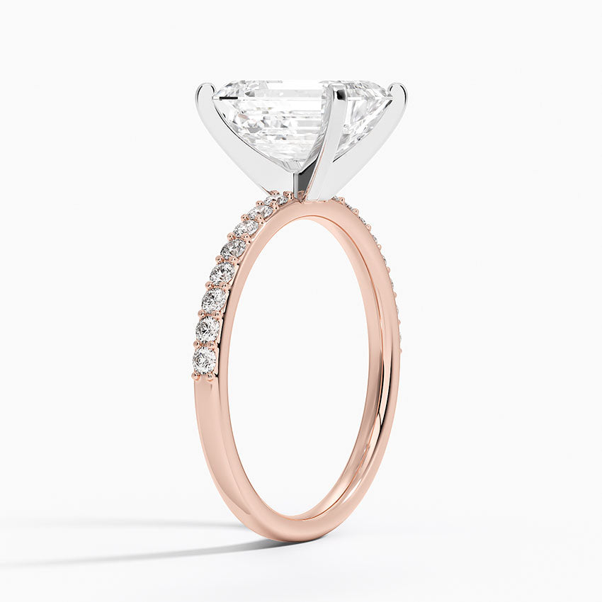 ecomposer-view with diamond shape-emerald,ecomposer-size-2-ct,ecomposer-metal type-rose-gold-18k