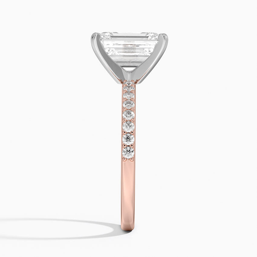 ecomposer-view with diamond shape-emerald,ecomposer-size-2-ct,ecomposer-metal type-rose-gold-18k