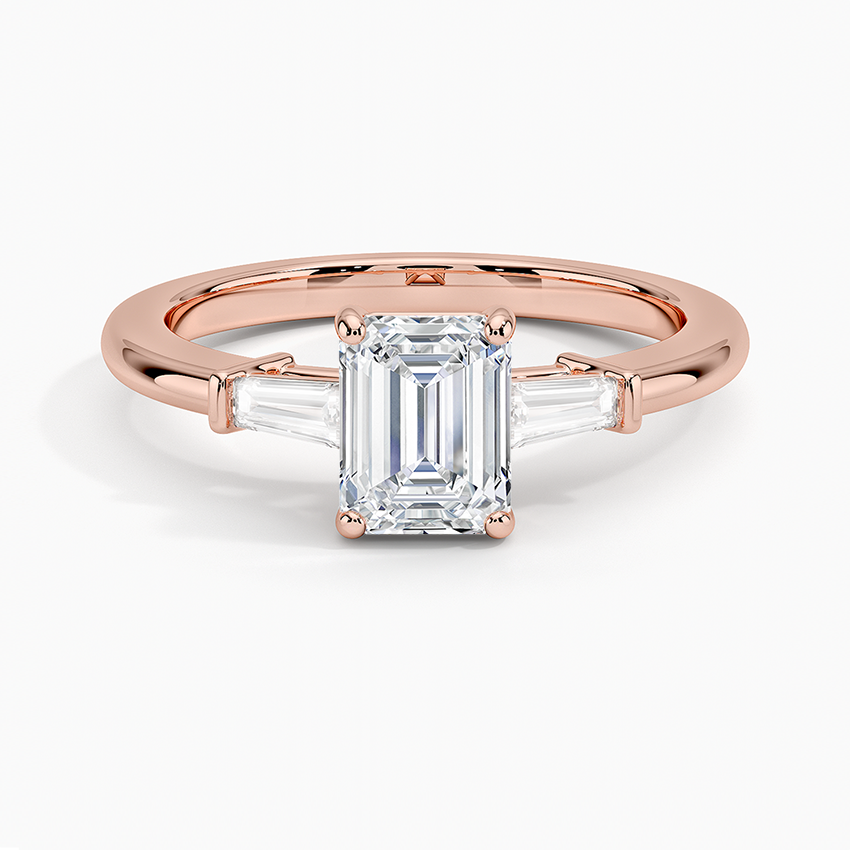 ecomposer-view with diamond shape-emerald,ecomposer-size-1-ct,ecomposer-metal type-rose-gold-18k