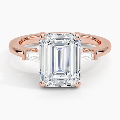 ecomposer-view with diamond shape-emerald,ecomposer-size-3-ct,ecomposer-metal type-rose-gold-18k