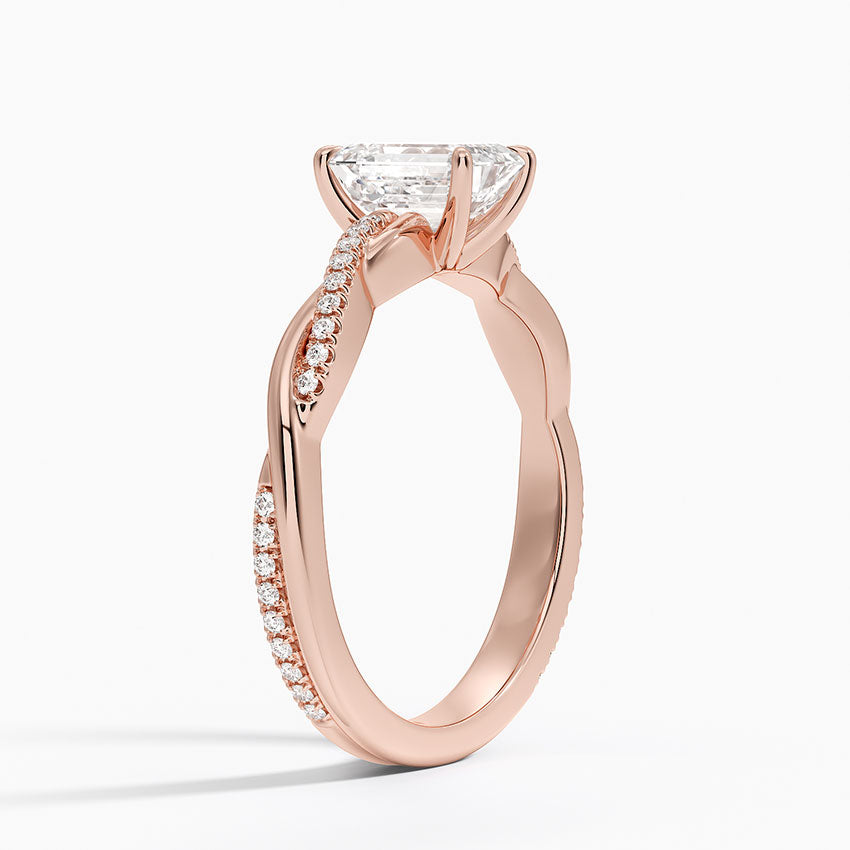 ecomposer-metal type-rose-gold-18K,ecomposer-ring setting-twisted