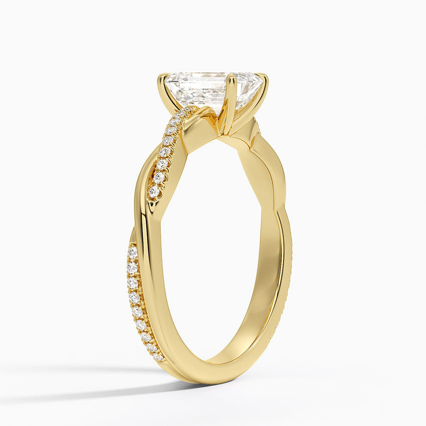 ecomposer-metal type-yellow-gold-18K,ecomposer-ring setting-twisted