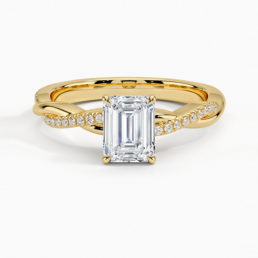 ecomposer-metal type-yellow-gold-18K,ecomposer-ring setting-twisted