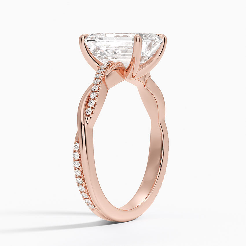 ecomposer-view with diamond shape-emerald,ecomposer-size-2-ct,ecomposer-metal type-rose-gold-18k