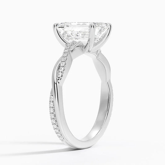 ecomposer-view with diamond shape-emerald,ecomposer-size-2-ct,ecomposer-metal type-white-gold-18k