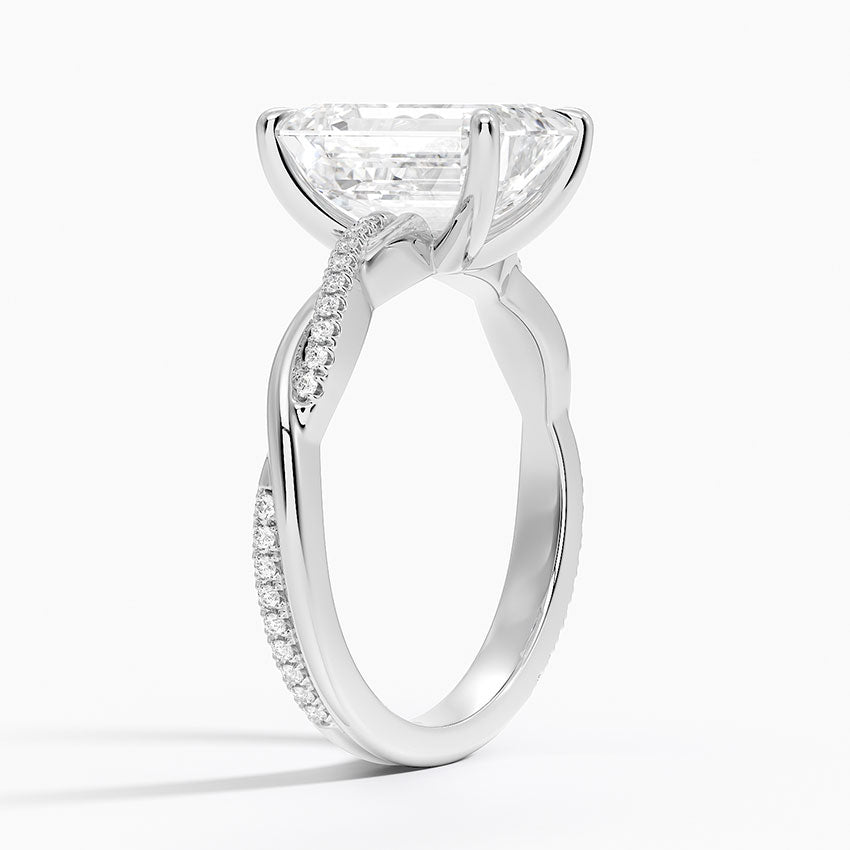 ecomposer-view with diamond shape-emerald,ecomposer-size-3-ct,ecomposer-metal type-white-gold-18k