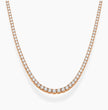 Rose gold necklace with diamonds on a white background, ecomposer-metal type-rose-gold-18k