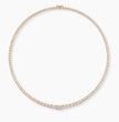Rose gold necklace with diamonds on a white background, ecomposer-metal type-rose-gold-18k