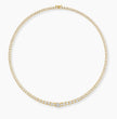 Gold necklace with diamonds on a white background, ecomposer-metal type-yellow-gold-18k